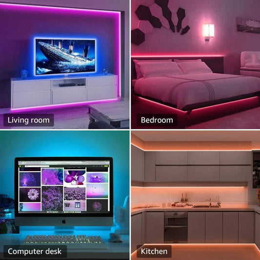 RGB LED Strip Lights – Bluetooth + App Control (5V USB)